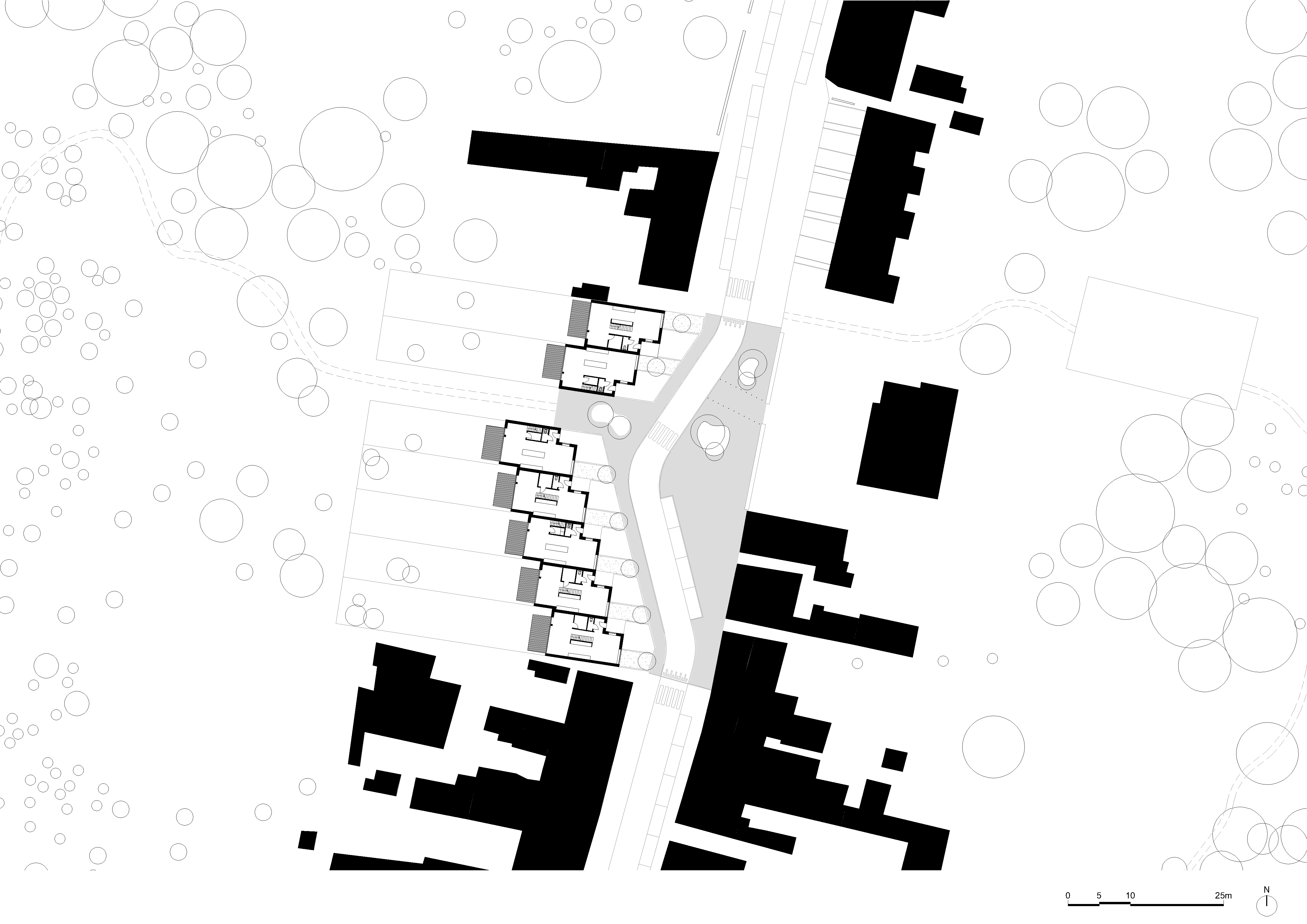 architecture-contemporaine-logements-sociaux-docherie-marchienne-charleroi-sept-maisons-aménagements-paysagers-reservoir-a-plan-implantation
