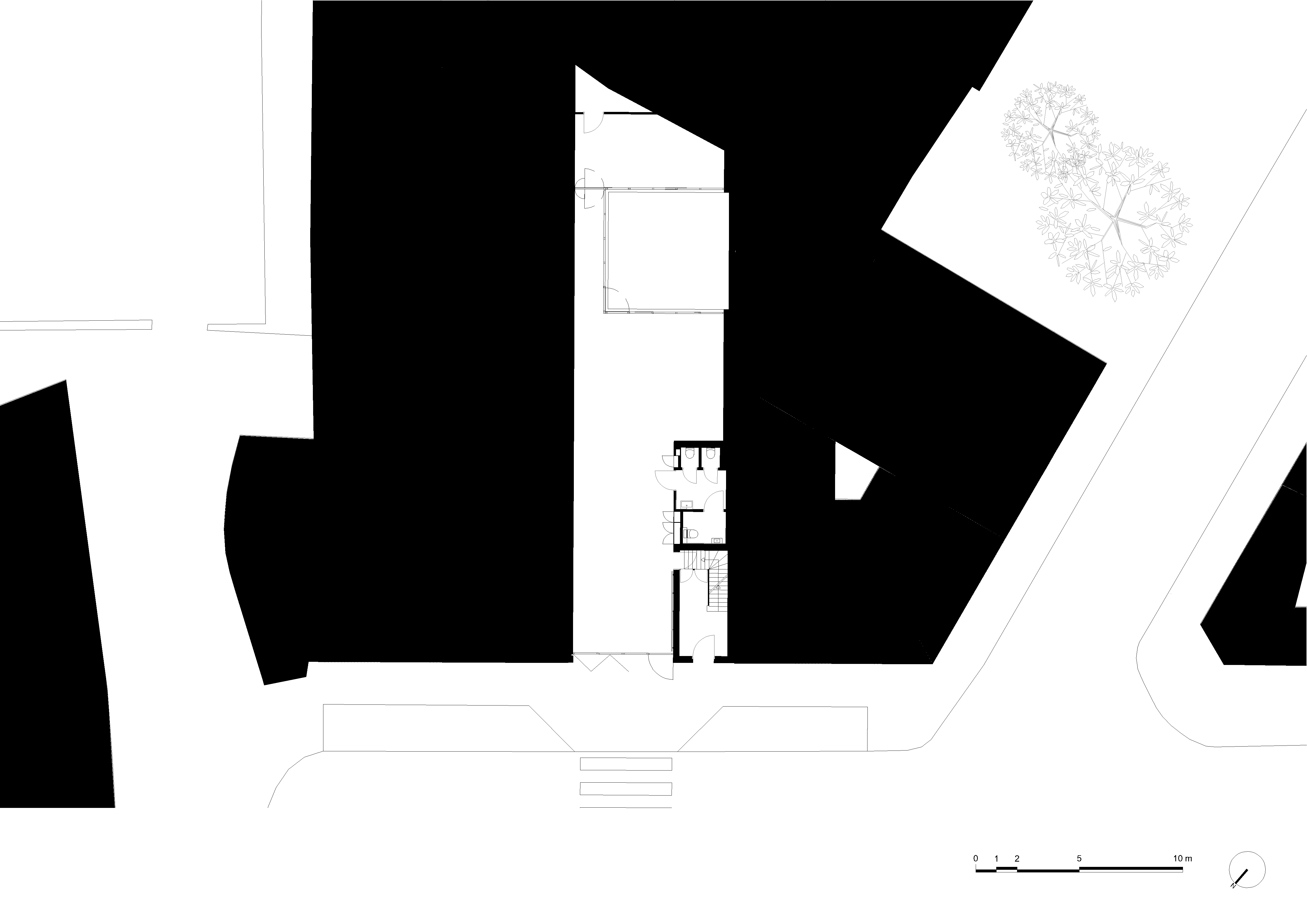 architecture contemporaine, transformation, aménagement intérieur, local associatif, plan 1er