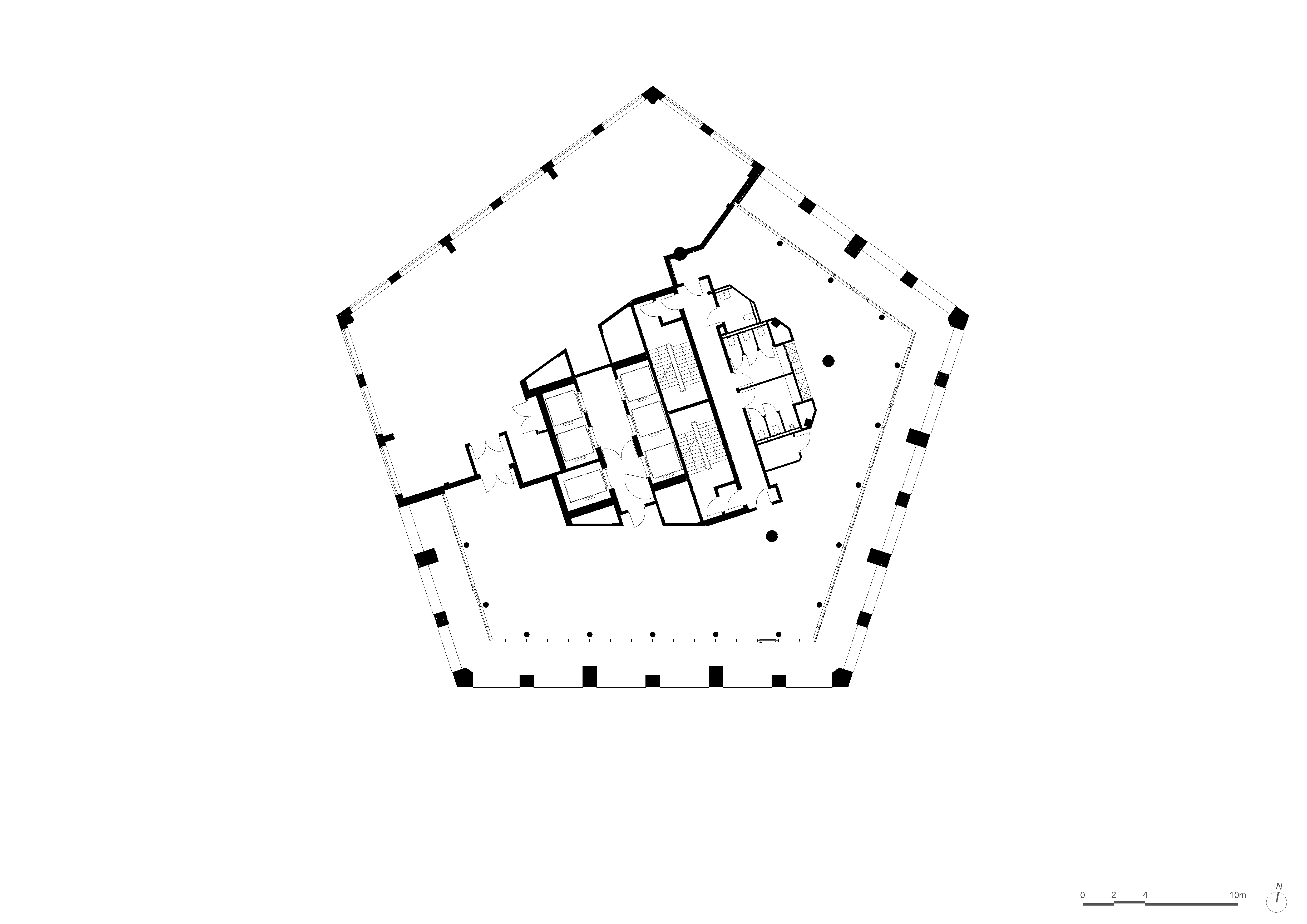 architecture-contemporaine-tour-bureaux-parkings-horizon-charleroi-eiffage-promiris-plan-étage-restaurant
