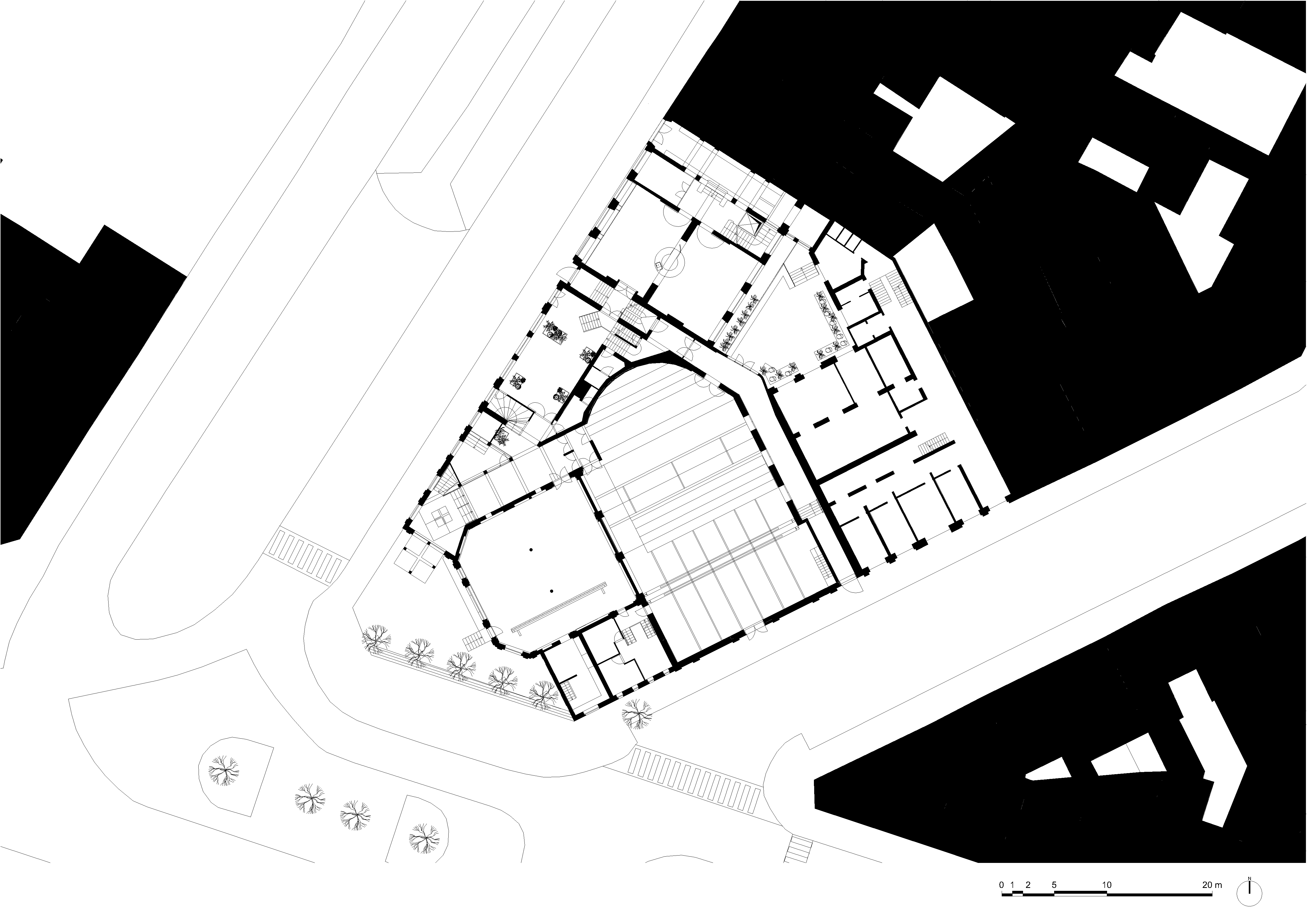 architecture contemporaine, rénovation, centre culturel Eden Charleroi, création artistique, plan rez
