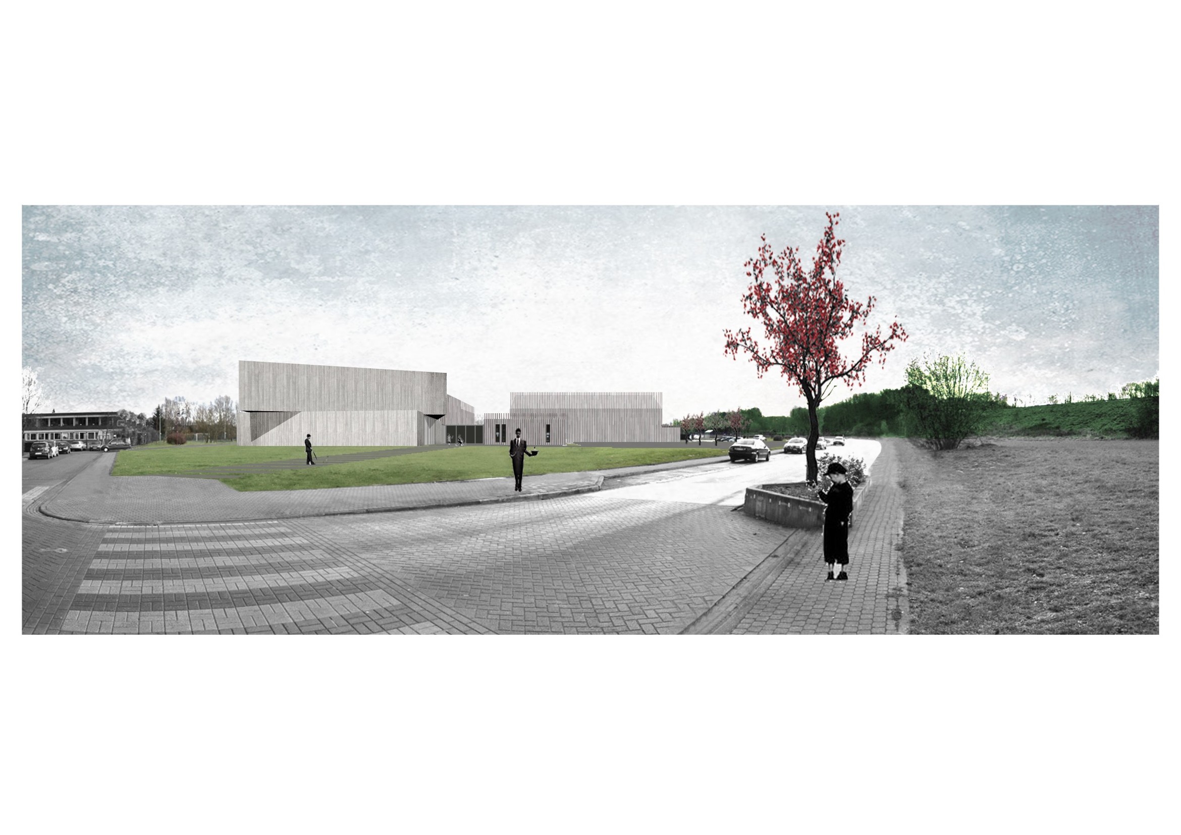 architecture -contemporaine-centre-culturel-sportif-scailmont-manage-rénovation-extension-bois-béton-image