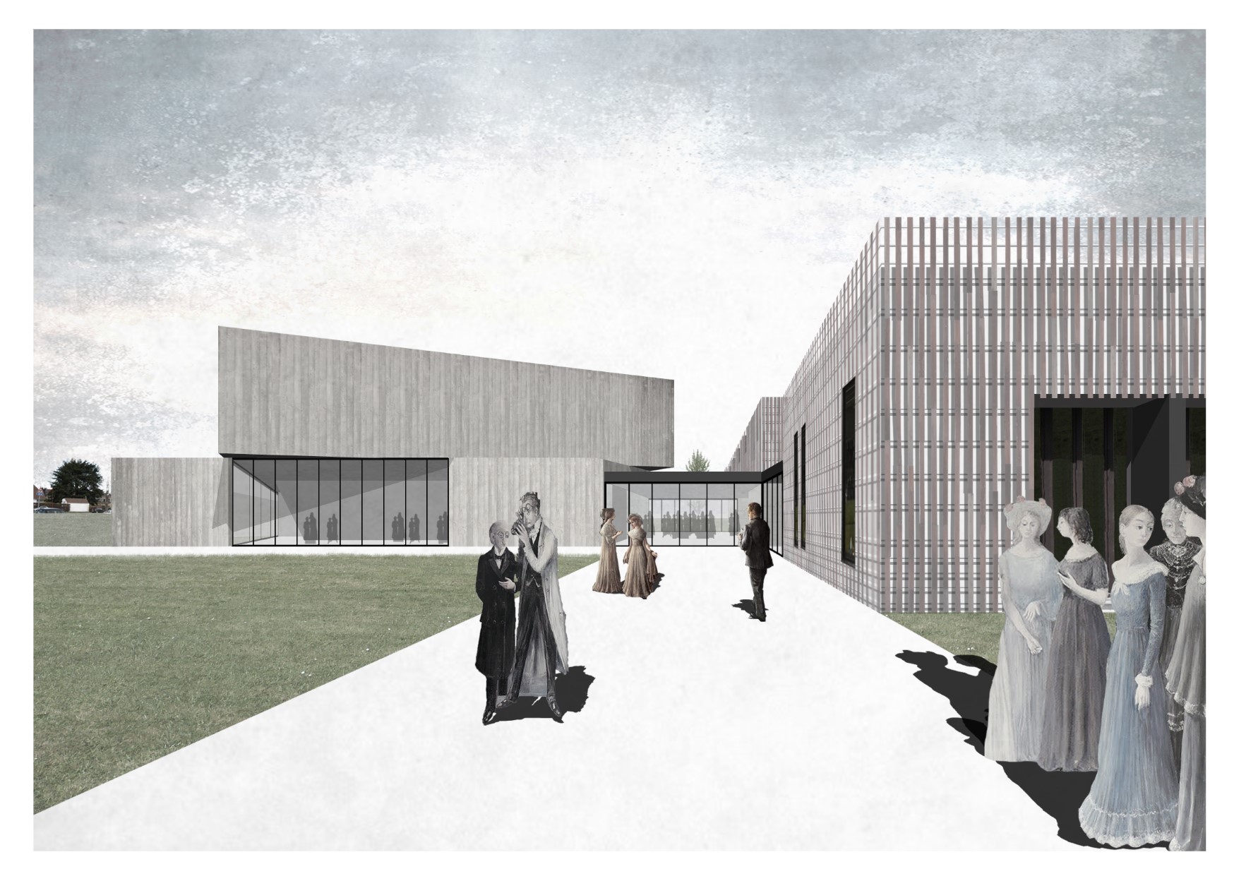 architecture -contemporaine-centre-culturel-sportif-scailmont-manage-rénovation-extension-bois-béton-image