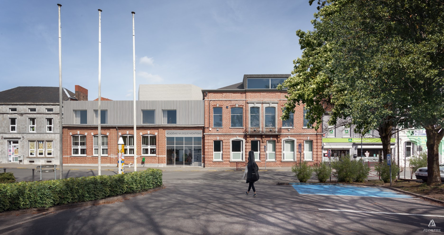 architecture-contemporaine-rénovation-académie-conservatoire-musique-danse-théatre-montigny-le-tilleul-image-extérieur-façade