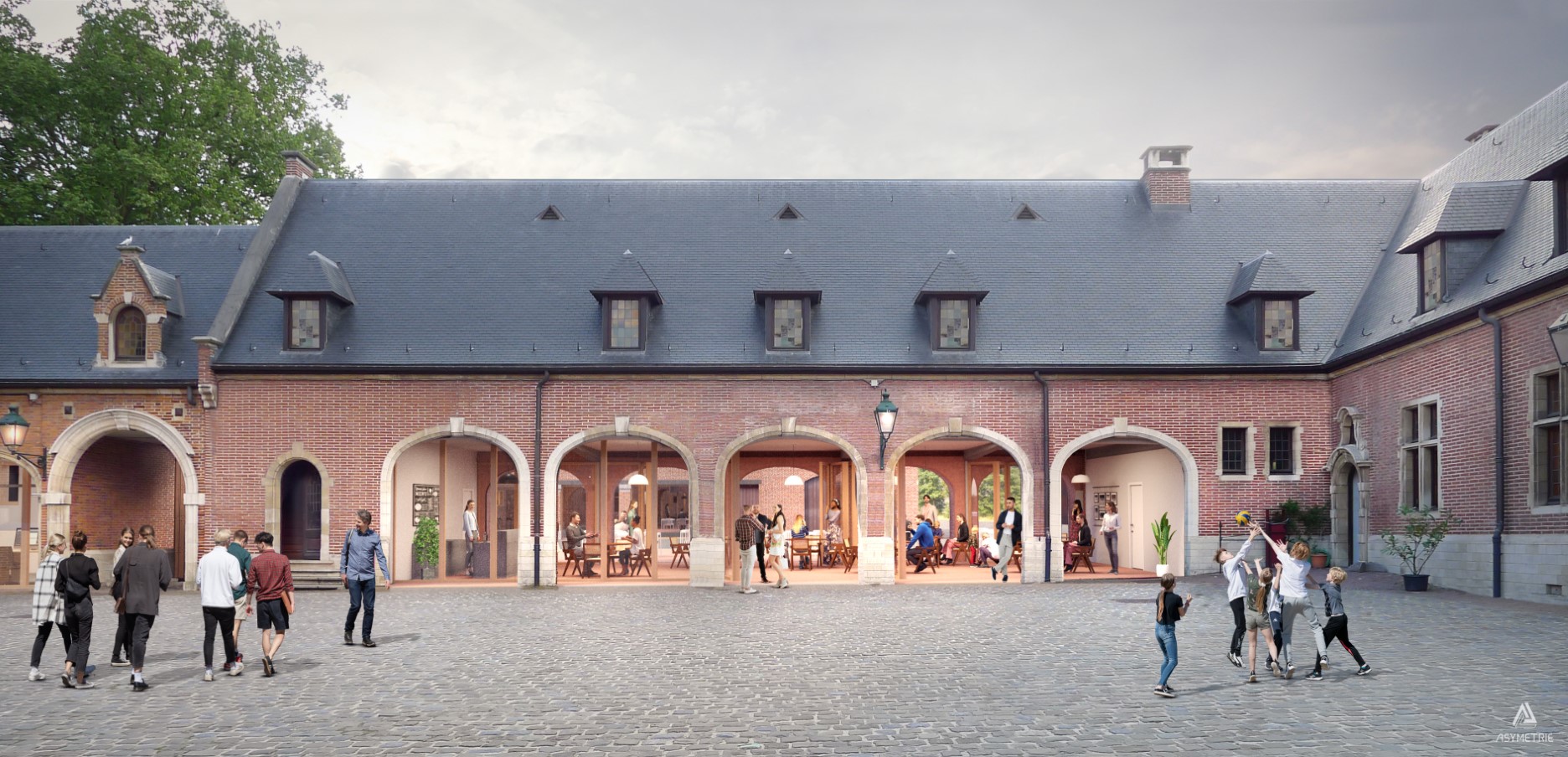 architecture-contemporaine-rénovation-bâtiment-classé-château-karreveld-équipement-collectif-polyvalent-salle-spectacle-image