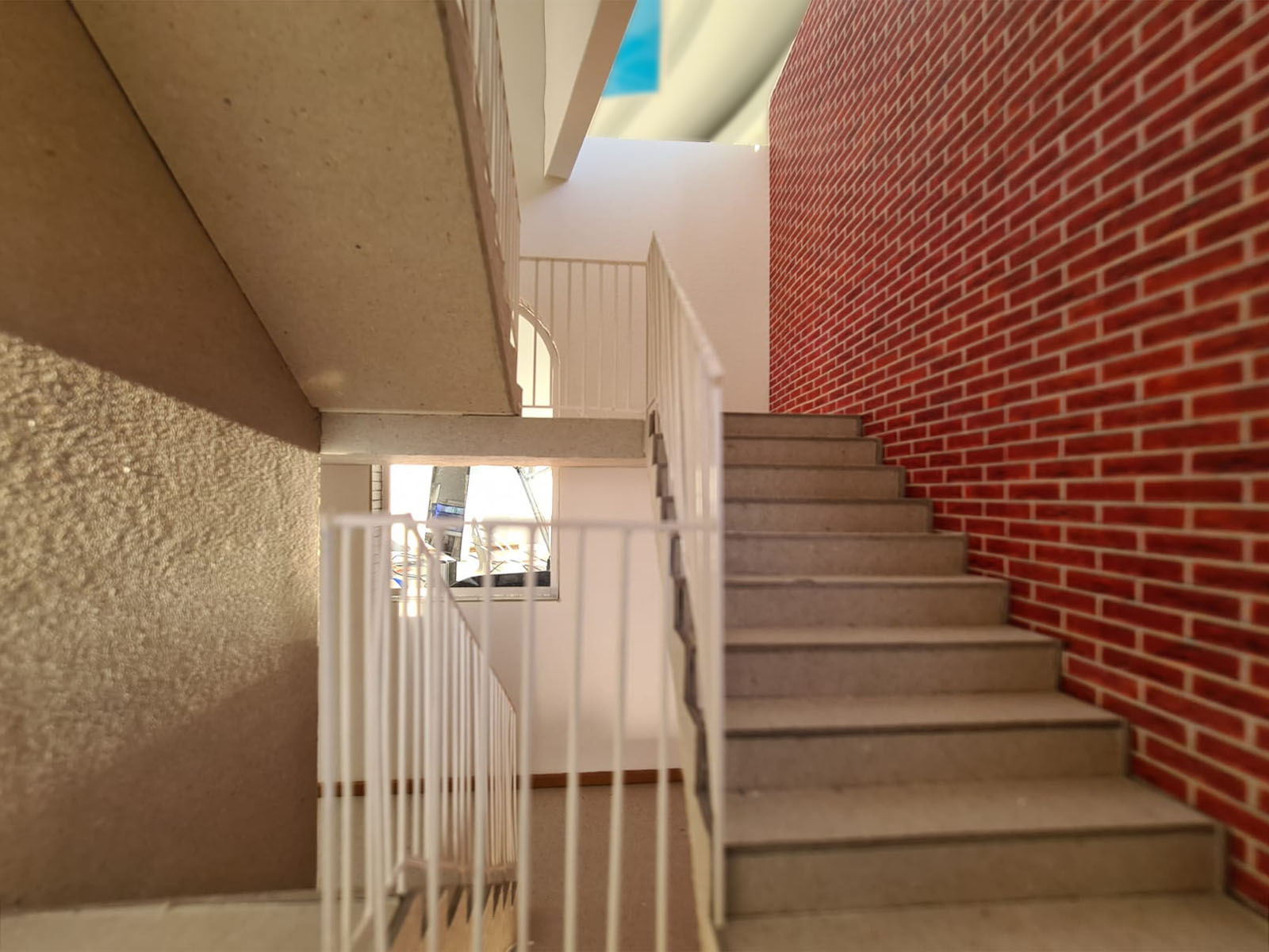 architecture-contemporaine-rénovation-académie-conservatoire-musique-danse-théatre-montigny-le-tilleul-maquette-escalier