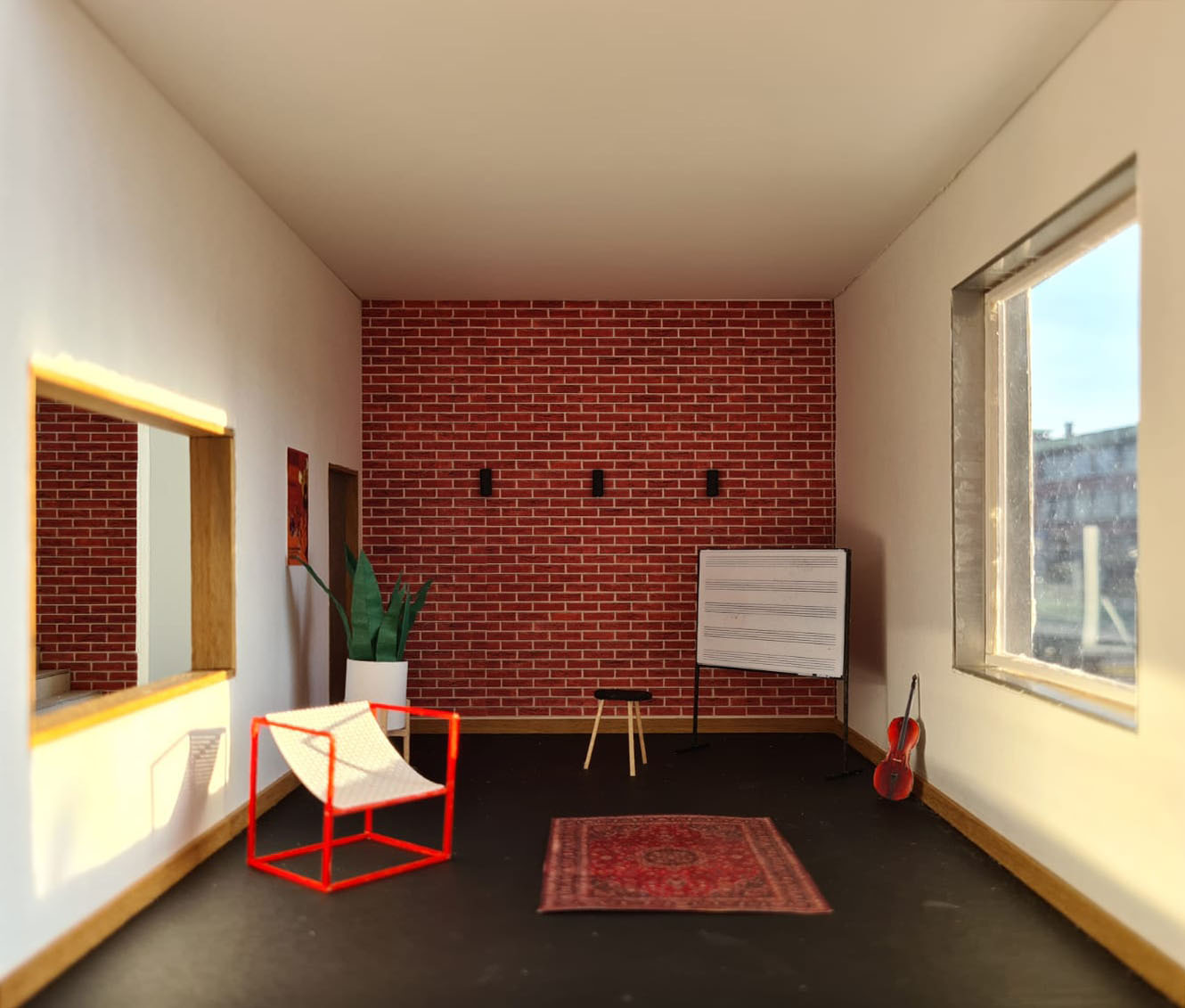 architecture-contemporaine-rénovation-académie-conservatoire-musique-danse-théatre-montigny-le-tilleul-maquette-salle-cours