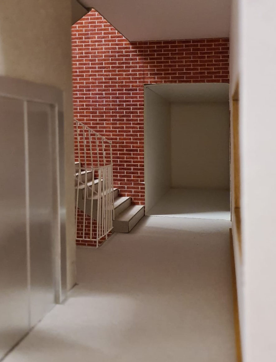 architecture-contemporaine-rénovation-académie-conservatoire-musique-danse-théatre-montigny-le-tilleul-maquette-circulations