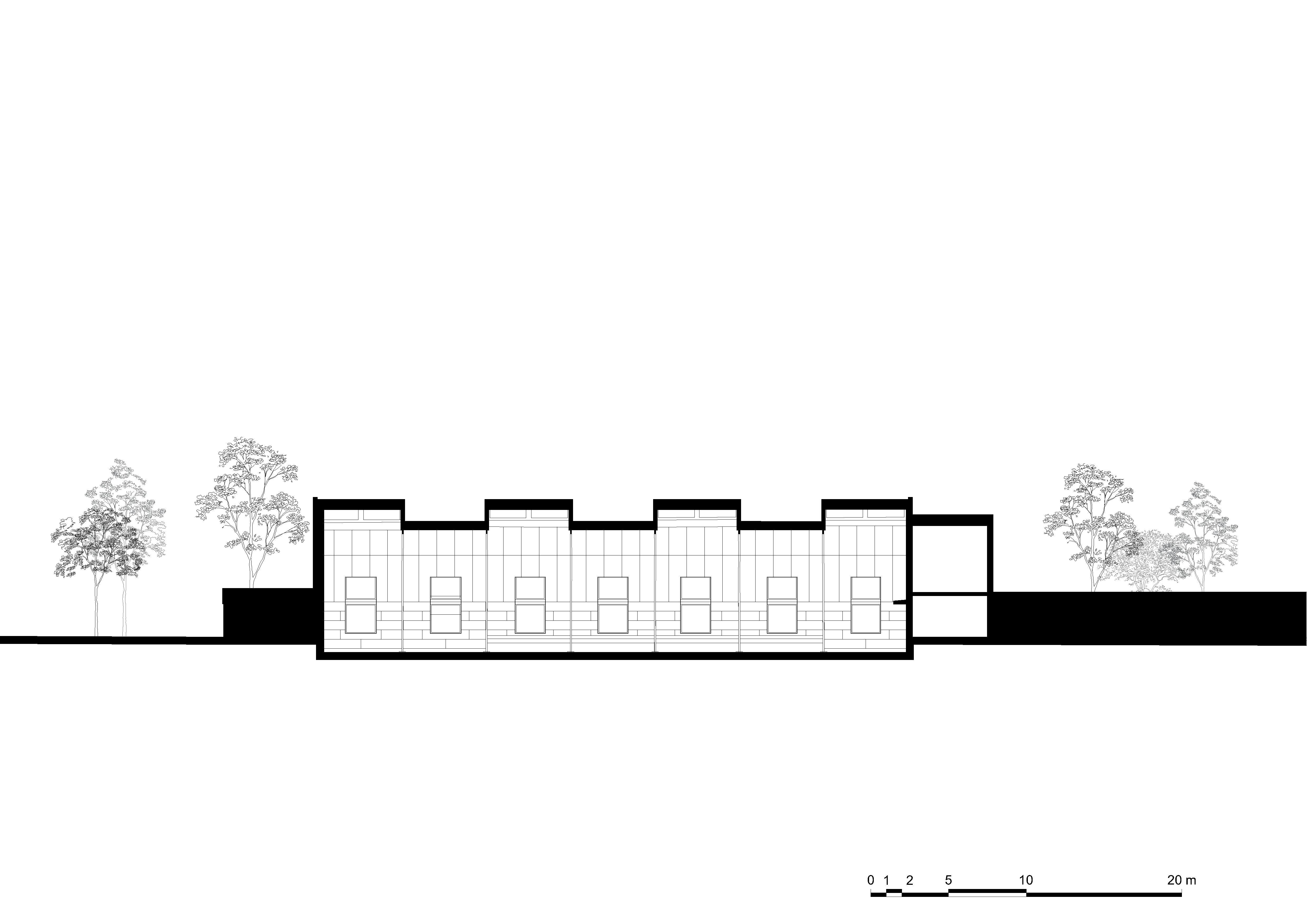 architecture-contemporaine-rénovation--salle-polyvalente-Bruxelles-Berchem-Saint-Agathe-vue-intérieur-coupe