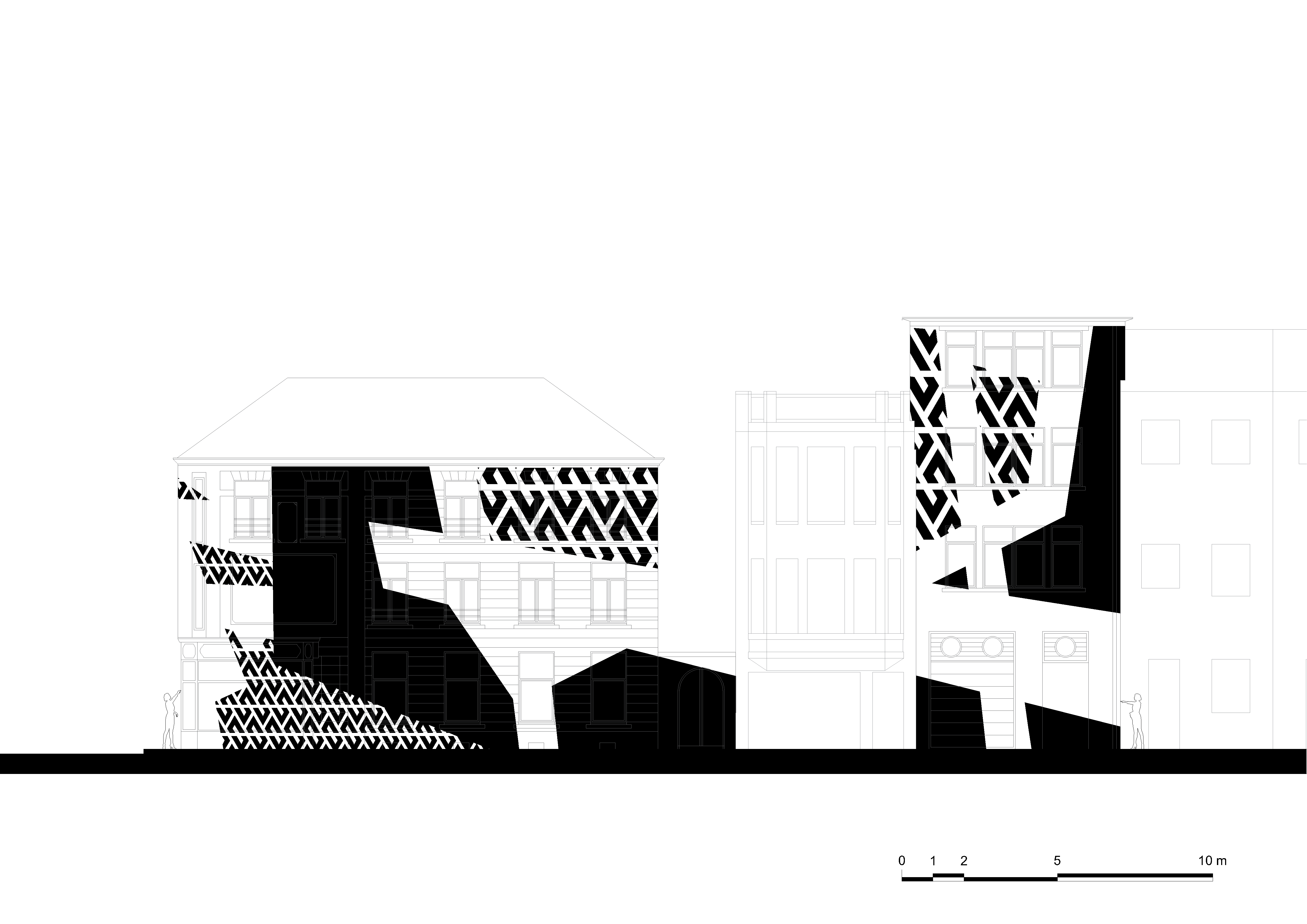 architecture-contemporaine-façade-intégration-oeuvre-art-collectif-dazzle-paintings-élévation