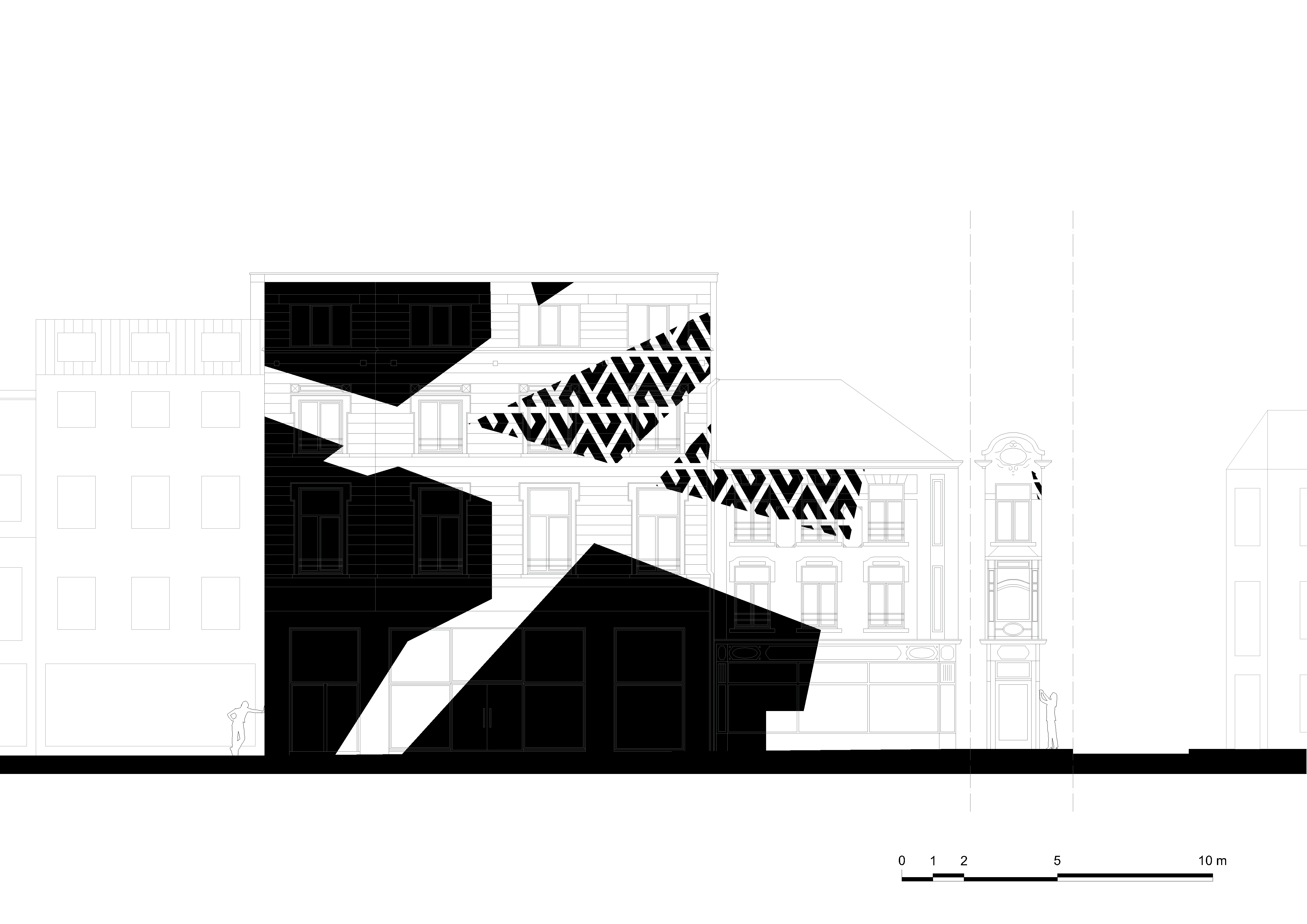 architecture-contemporaine-façade-intégration-oeuvre-art-collectif-dazzle-paintings-élévation