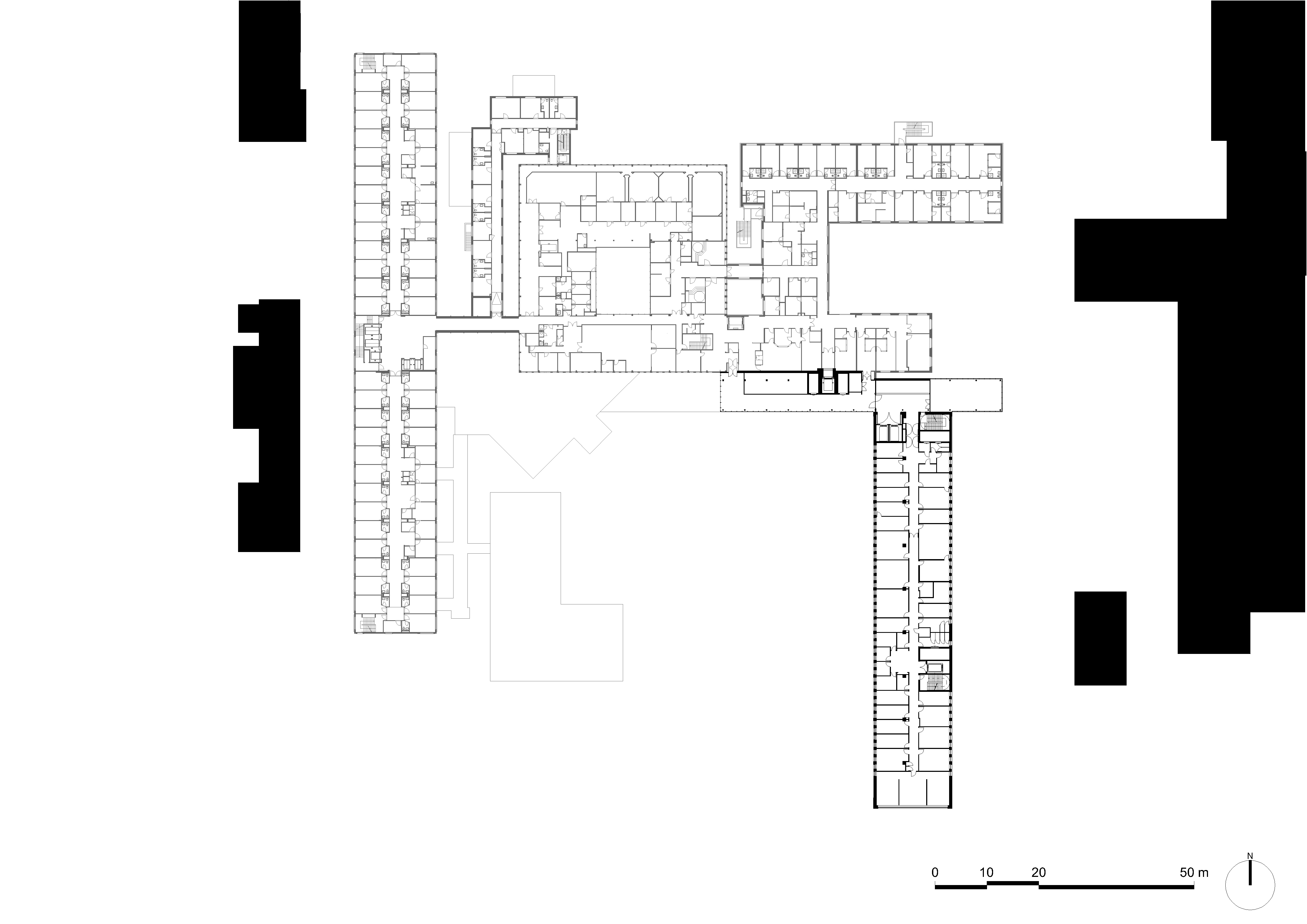 architecture-contemporaine-extension-hopital-madeleine-epicura-administrationadministration-dialyse-consultations-rue-intérieure-ath-briques-reservoir-a-DDV-plan-premier-étage