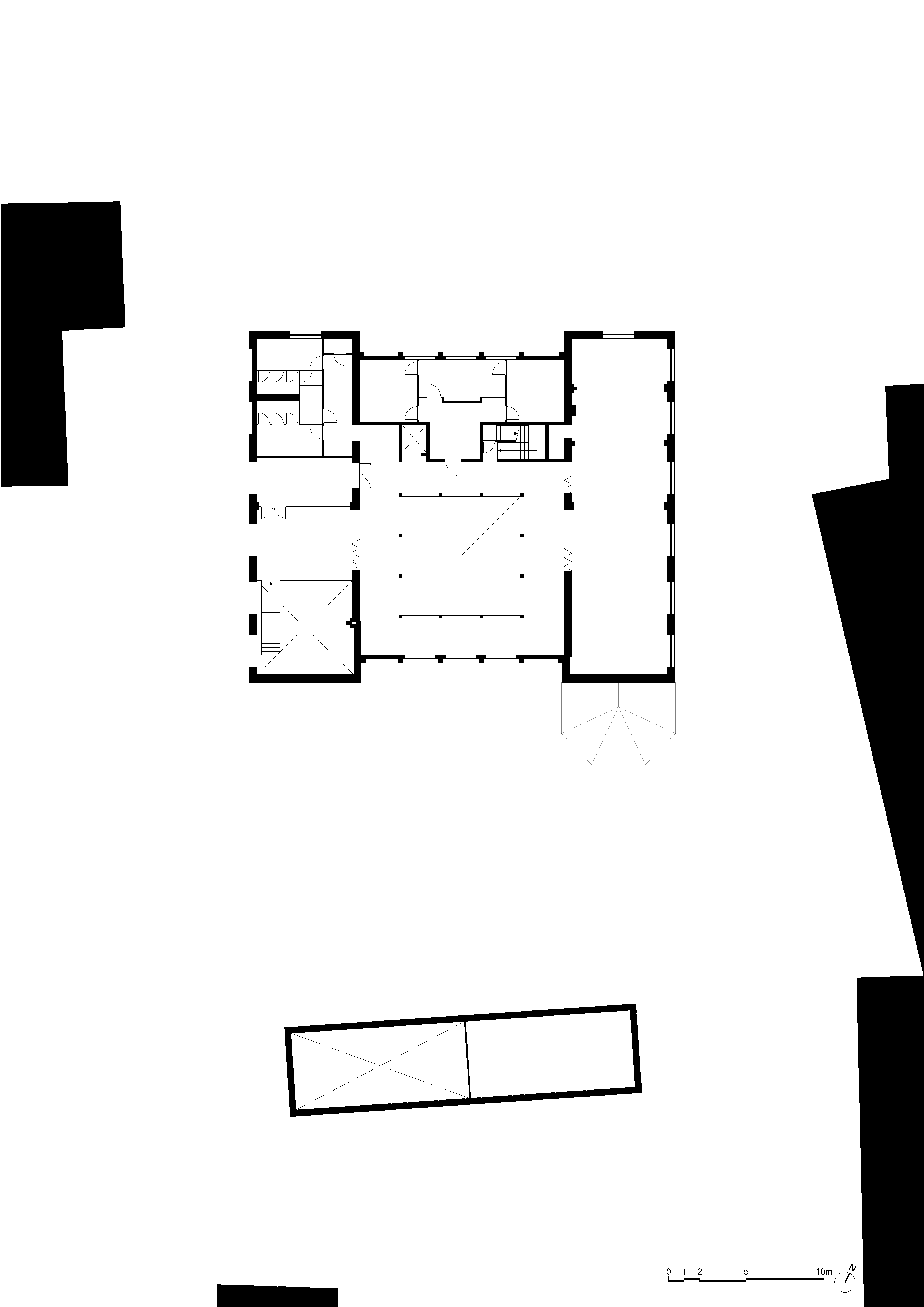 architecture-contemporaine-équipement-public-rénovation-couvent-notre-dame-CPAS-Comines-maison-solidarités-social-culturel-polyvalent-ONE-plan-premier-étage