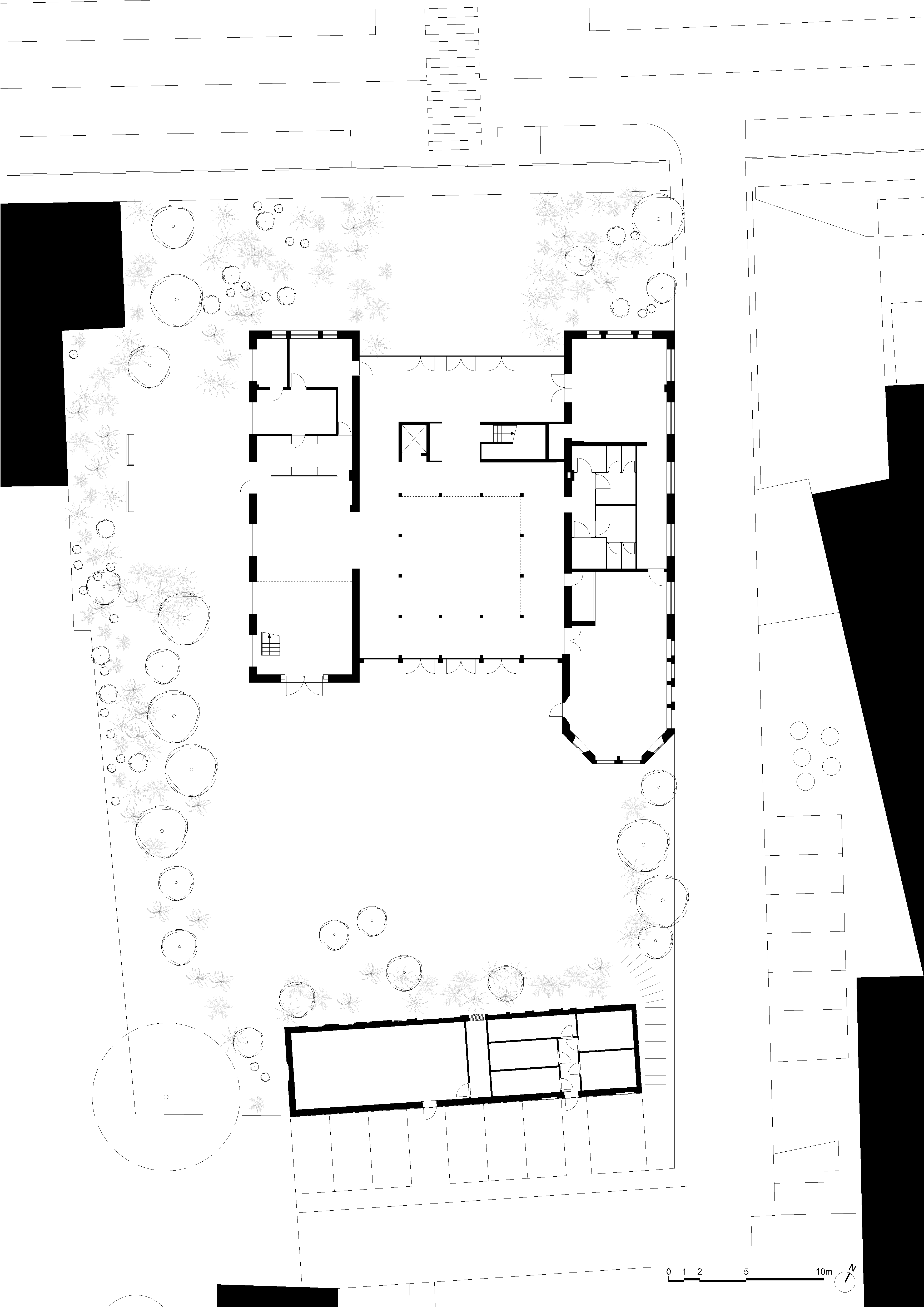 architecture-contemporaine-équipement-public-rénovation-couvent-notre-dame-CPAS-Comines-maison-solidarités-social-culturel-polyvalent-ONE-plan-rez-de-chaussée