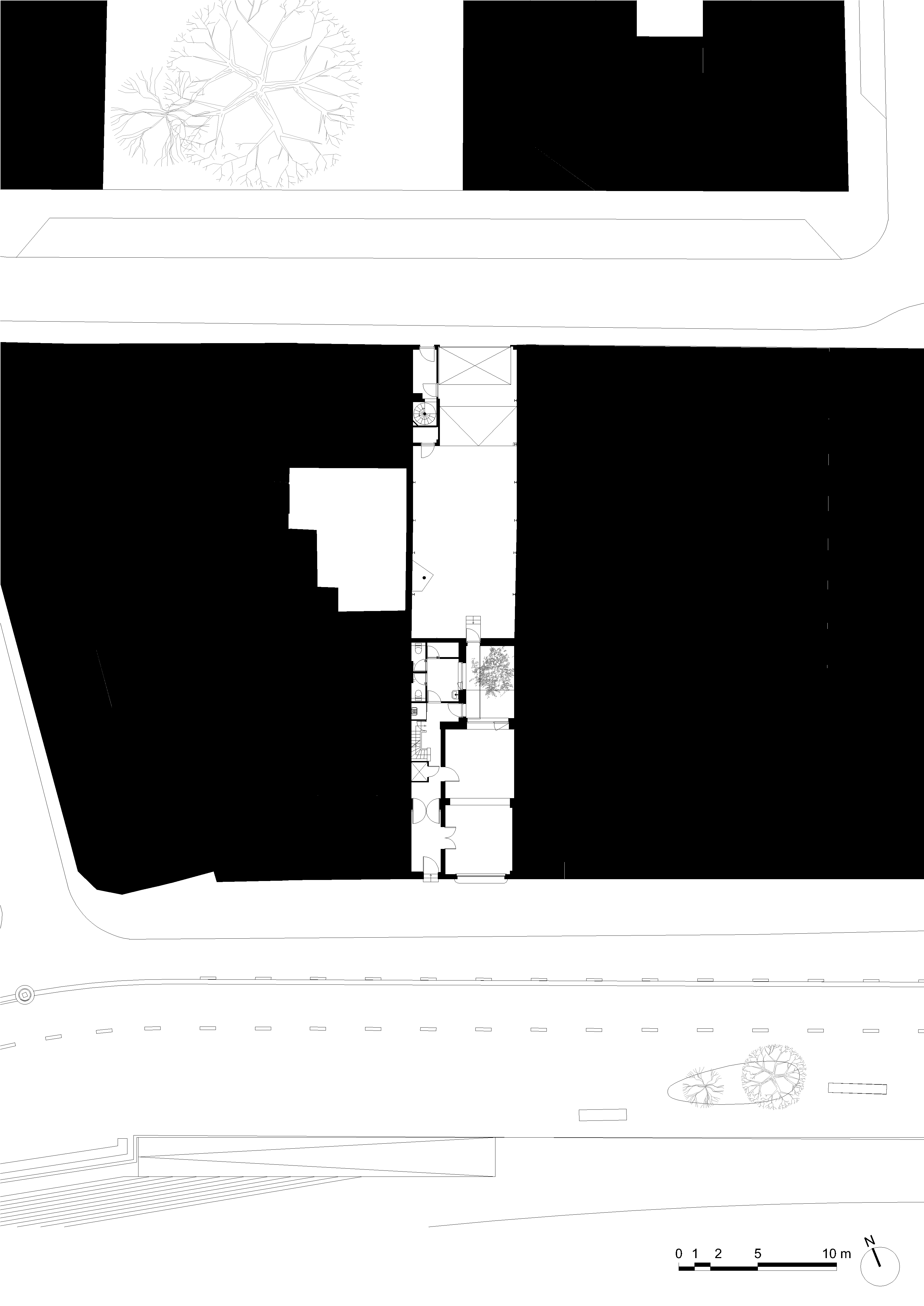 architecture-contemporaine-rénovation-restauration-patrimoine-architectural-Charleroi-Jules-Laurent-bureaux-plan-rez-de-chaussée