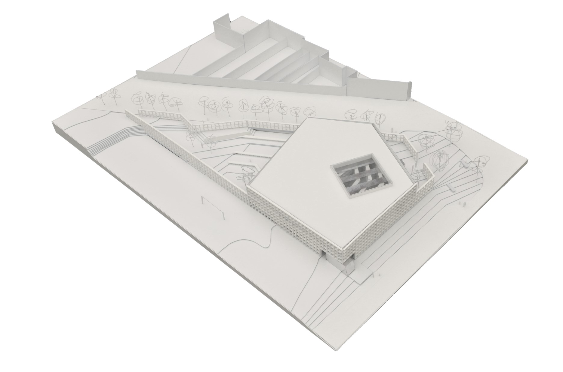 architecture-contemporaine-bibliothèque-publique-communale-transparence-photo-maquette