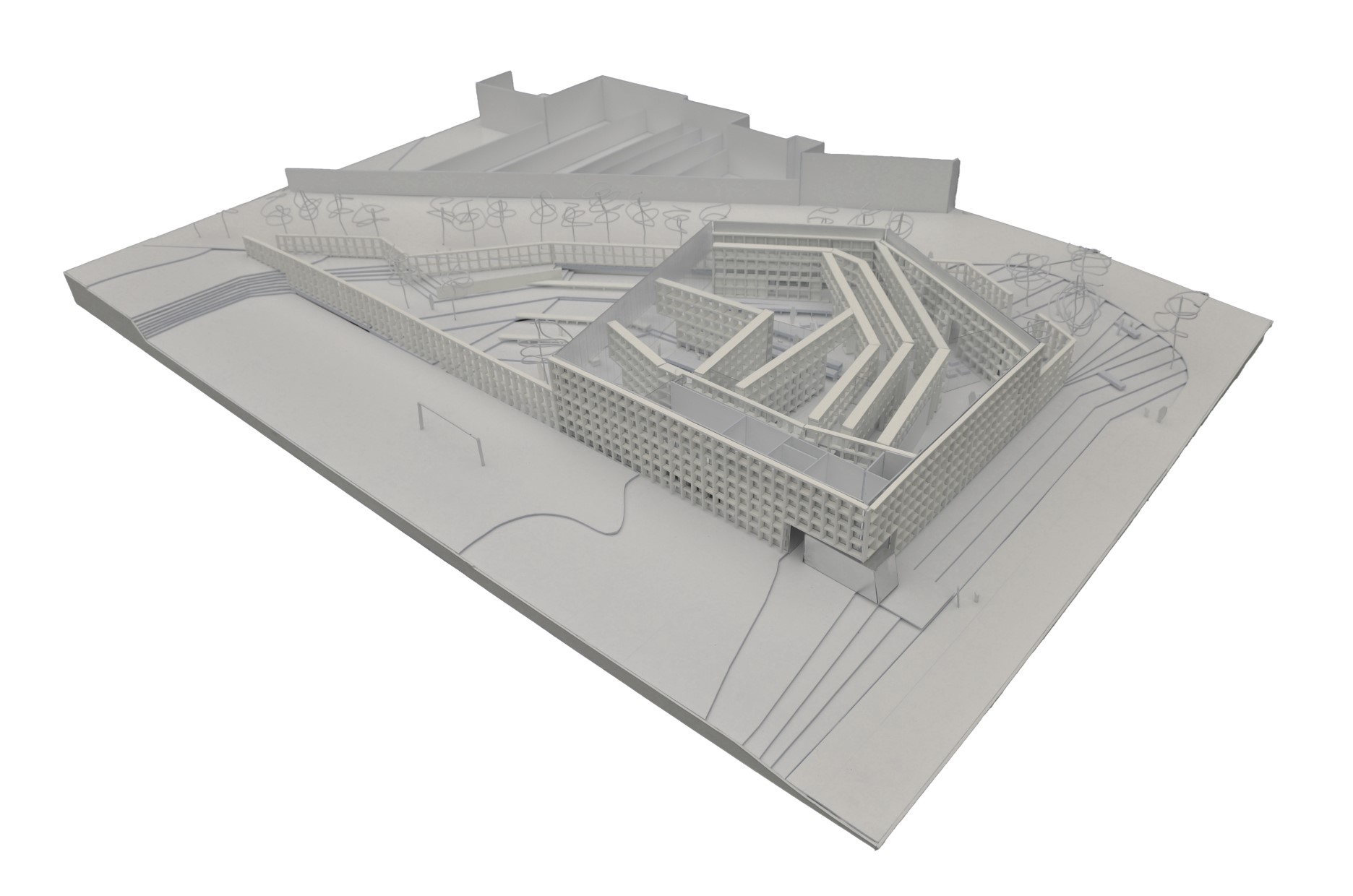 architecture-contemporaine-bibliothèque-publique-communale-transparence-photo-maquette