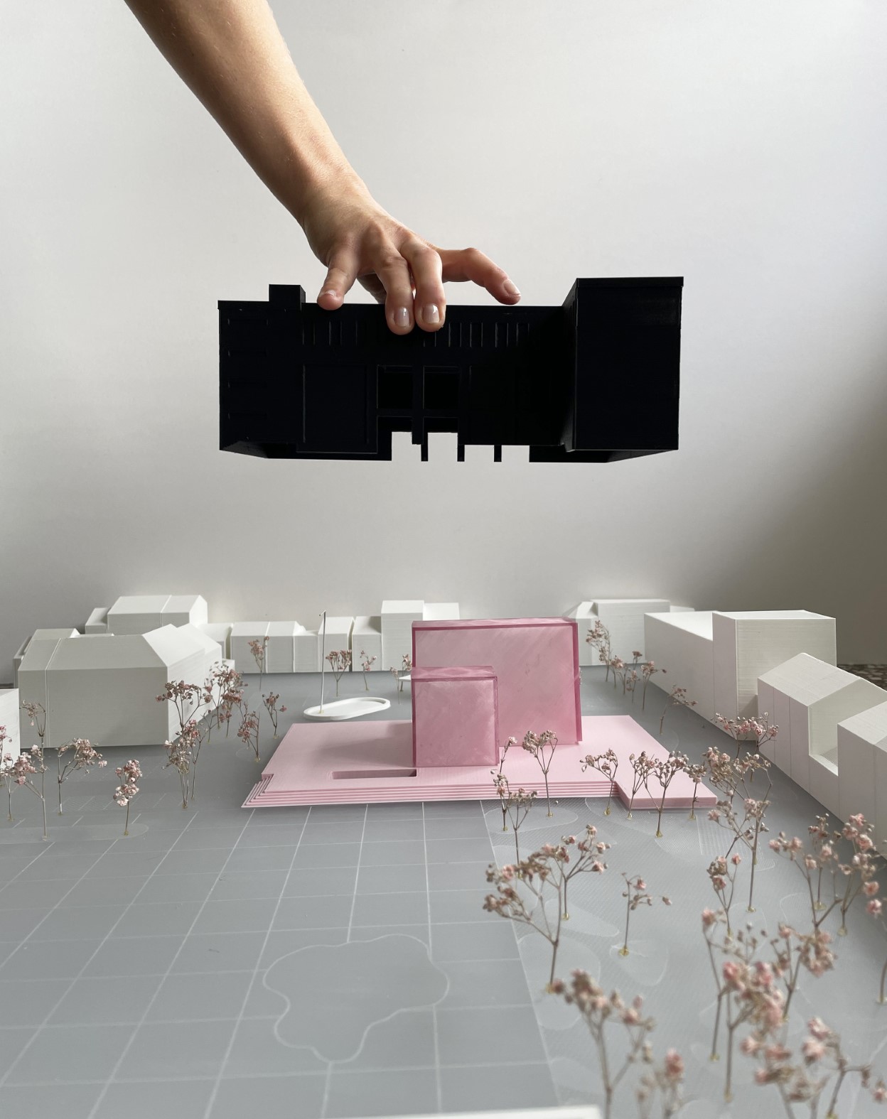 architecture-contemporaine-gilly-maison-citoyenne-bibliothèque-police-destrée-baumans-deffet-maquette