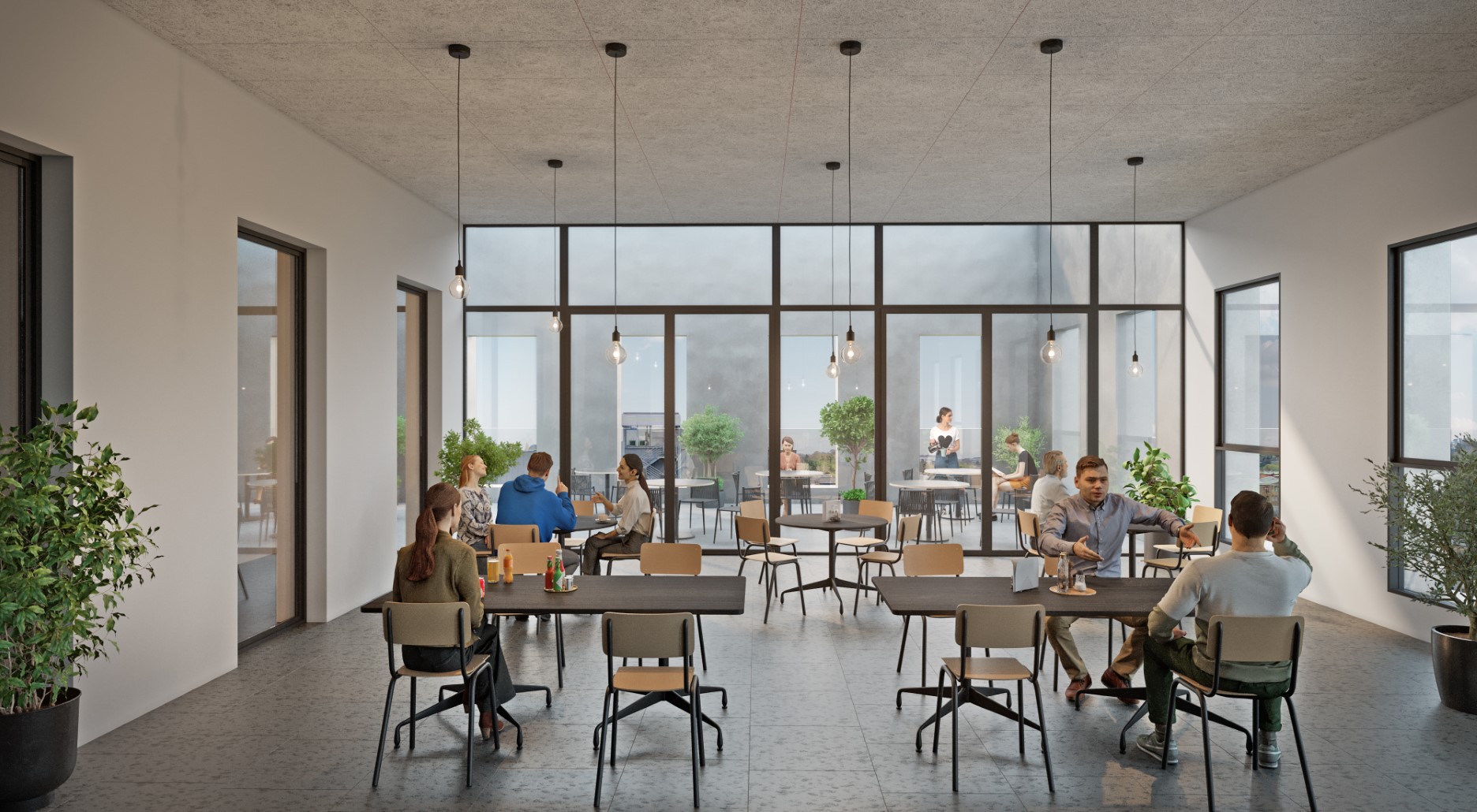 architecture-contemporaine-ecotechnologie-umons-université-auditoires-laboratoires-campus-plaine-nimy-mons-brique-wust-artbuild-reservoir-a-design-build-image-intérieure-cafeteria