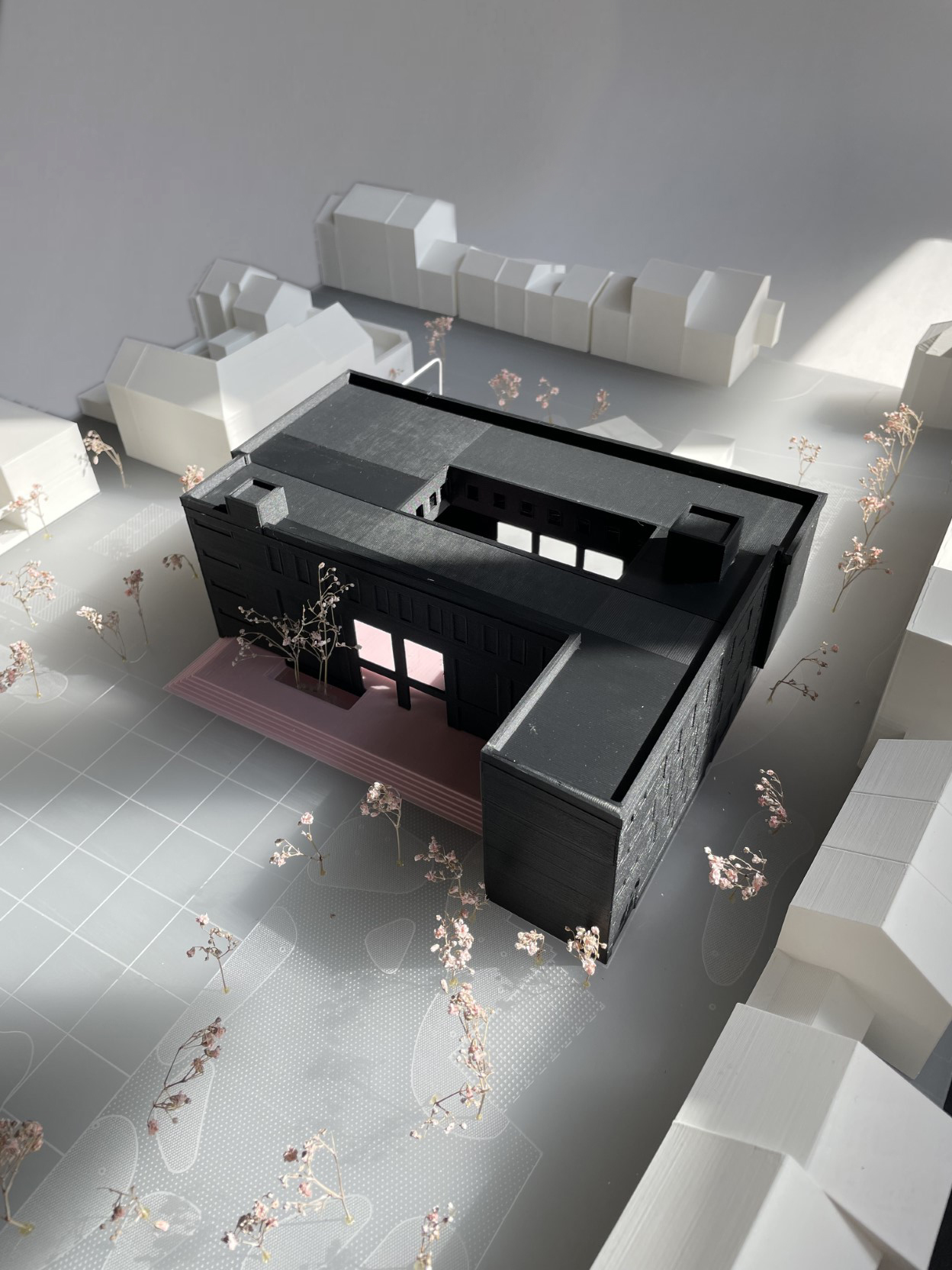 architecture-contemporaine-gilly-maison-citoyenne-bibliothèque-police-destrée-baumans-deffet-maquette