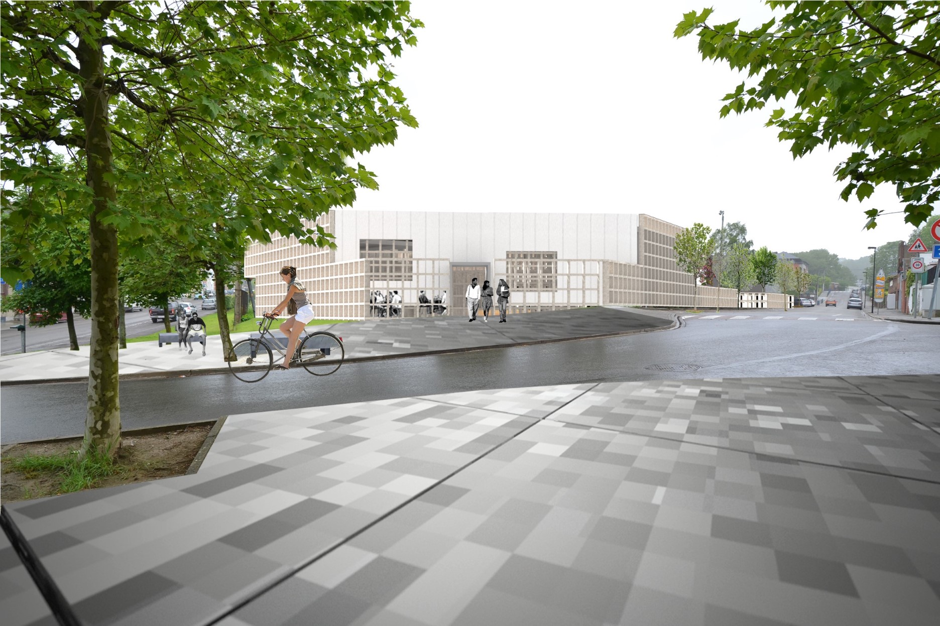 architecture-contemporaine-bibliothèque-publique-communale-transparence-image-entrée