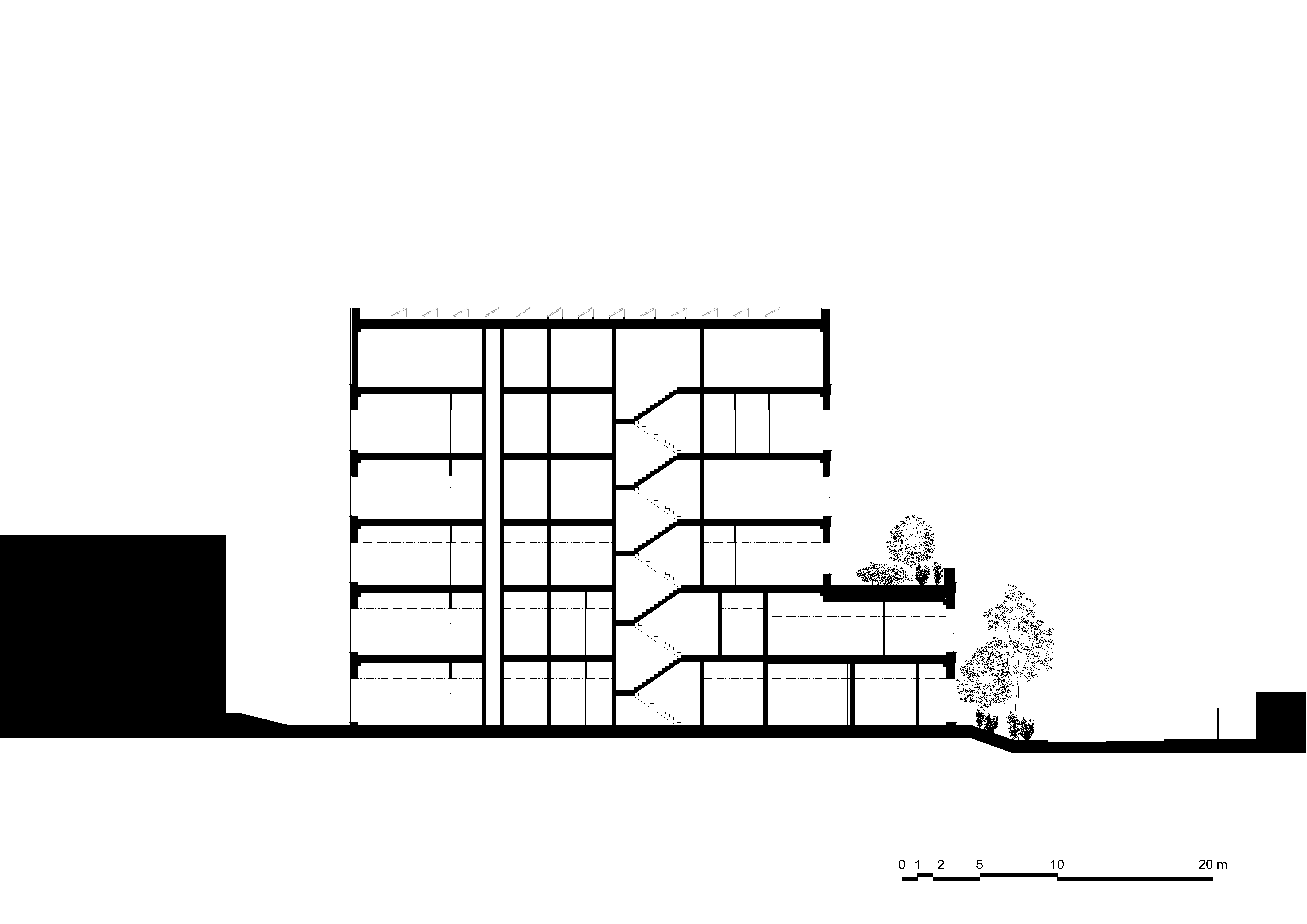 architecture-contemporaine-ecotechnologie-umons-université-auditoires-laboratoires-campus-plaine-nimy-mons-brique-wust-artbuild-reservoir-a-design-build-coupe