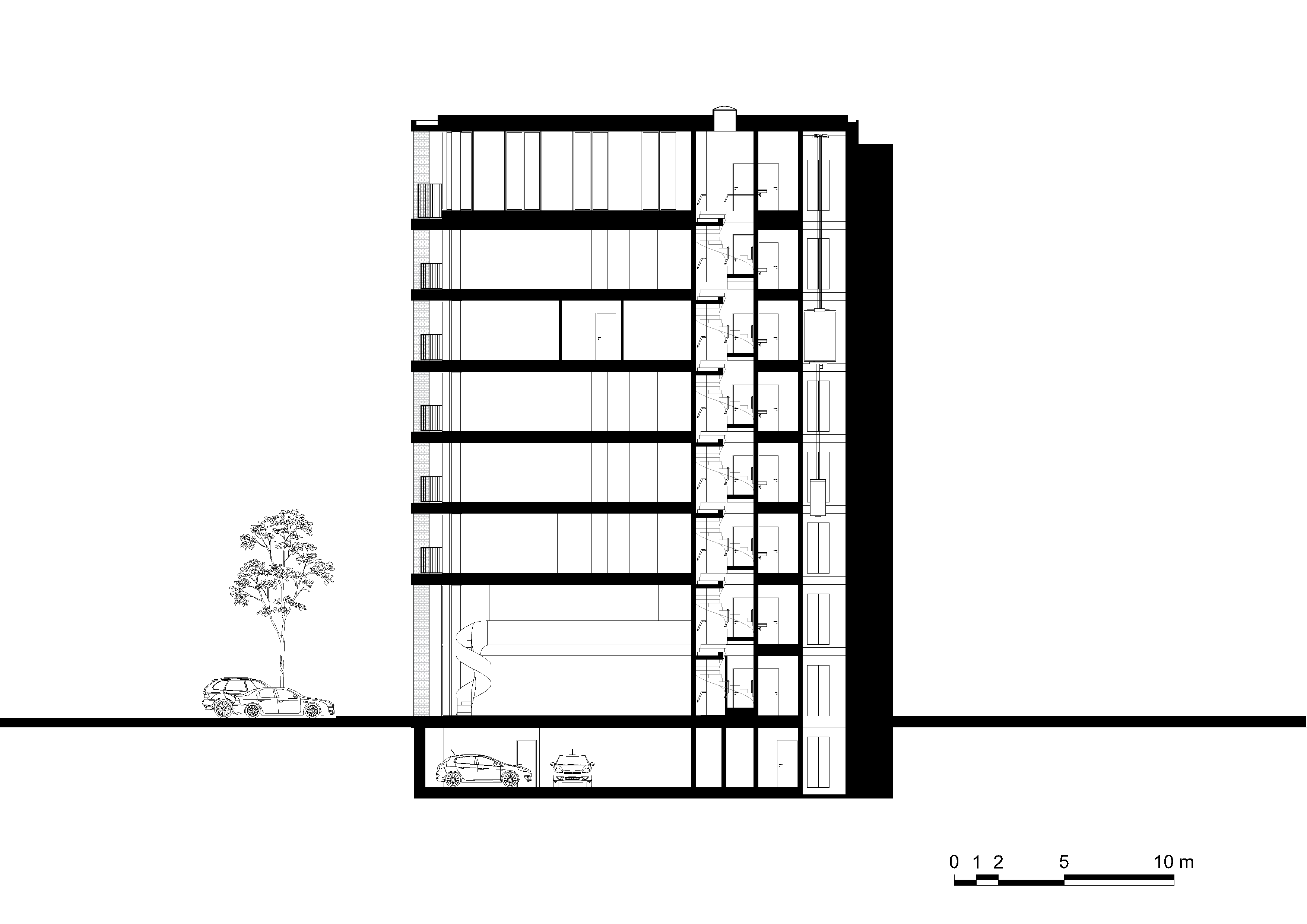 architecture-contemporaine-bureau-siege-SWCS-credit-social-charleroi-reservoir-a-META-RGPA-goffart-polome-coupe
