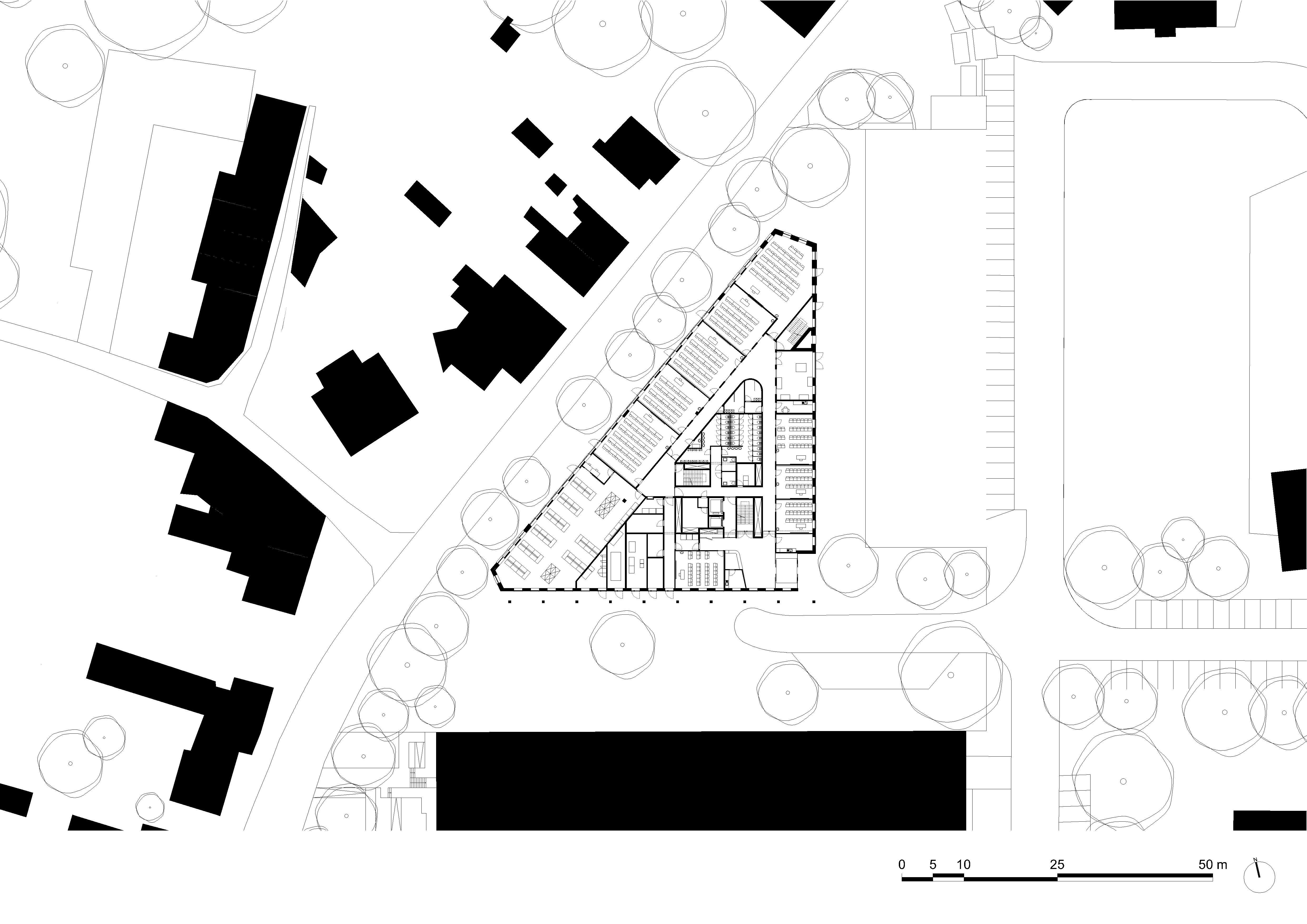 architecture-contemporaine-ecotechnologie-umons-université-auditoires-laboratoires-campus-plaine-nimy-mons-brique-wust-artbuild-reservoir-a-design-build-plan-rez-de-chaussée