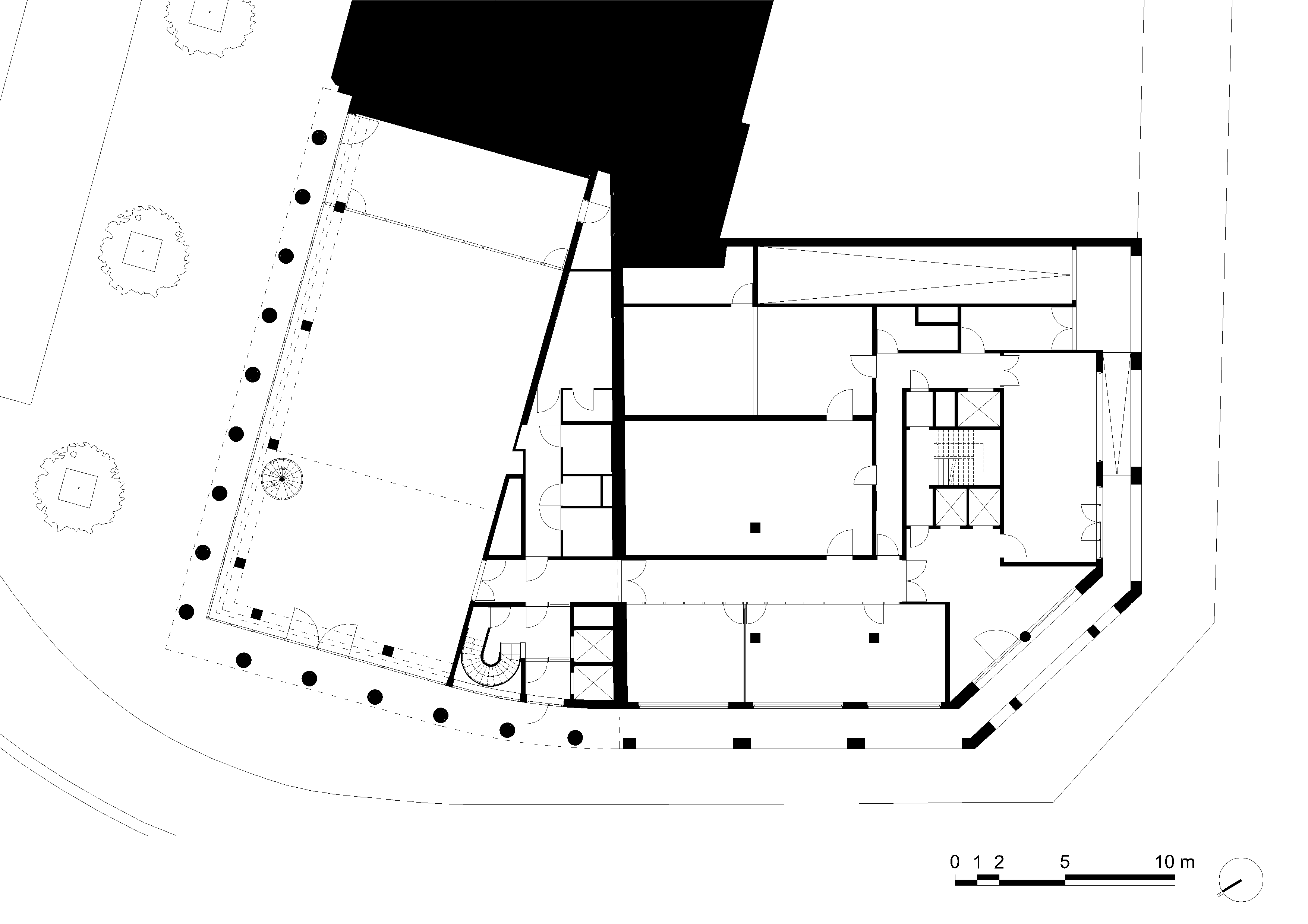architecture-contemporaine-bureau-siege-SWCS-credit-social-charleroi-reservoir-a-META-RGPA-goffart-polome-plan-rez-de-chaussee